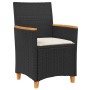 Set de Comedor de Jardín de 5 Piezas con Cojines Negro Poliratán von , Gartenstühle - Ref: Foro24-3381089, Preis: 534,18 €, R...