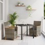 Conjunto de Comedor de Jardín de 3 Piezas con Cojines Gris Poliratán | Foro24.es | Tu tienda online para hogar, jardín y más Foro24.es