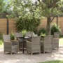 Conjunto de Comedor de Jardín de 7 Piezas con Cojines Gris Ratán Polímero by , Garden chairs - Ref: Foro24-3381097, Price: 74...