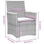 Conjunto de 7 Piezas de Comedor de Jardín con Cojines Poliratán Gris | Foro24.es | Tu tienda online para hogar, jardín y más Foro24.es