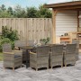 Conjunto de Comedor de Jardín de 9 piezas con Cojines Gris
