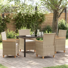 Conjunto de Comedor de Jardín de 5 Piezas con