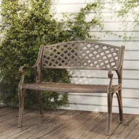 Banco de jardín de aluminio fundido bronce 102 cm de vidaXL, Bancos de jardín - Ref: Foro24-317747, Precio: 215,16 €, Descuen...