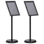 Soportes para carteles pedestal A4 2 pcs Negro Aleación de Aluminio de , Mostradores - Ref: Foro24-3385633, Precio: 59,13 €