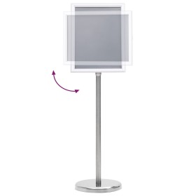 Expositores de pedestal A4 2 pcs Plateado de Aleación de Aluminio de , Mostradores - Ref: Foro24-3385634, Precio: 60,34 €