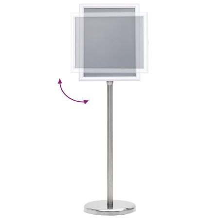 Expositores de pedestal A4 2 pcs Plateado de Aleación de Aluminio de , Mostradores - Ref: Foro24-3385634, Precio: 60,34 €