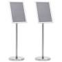 Expositores de pedestal A4 2 pcs Plateado de Aleación de Aluminio de , Mostradores - Ref: Foro24-3385634, Precio: 60,34 €
