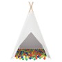 Tienda Teepee para Niños con Bolsa Durazno y Pelotas de Juego Blancas von , Spielzelte und Tunnel - Ref: Foro24-3385870, Prei...