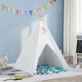 Tienda Teepee para niños con bolsa color durazno y pelotas suaves blanca von , Spielzelte und Tunnel - Ref: Foro24-3385871, P...