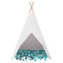 Tienda Teepee para niños con bolsa color durazno y pelotas suaves blanca by , Play tents and tunnels - Ref: Foro24-3385871, P...