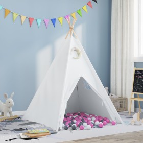Tienda Teepee Infantil de con Bolsa Melocotón & Pelotas de Juego Blanca von , Spielzelte und Tunnel - Ref: Foro24-3385872, Pr...