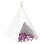 Tienda Teepee Infantil de con Bolsa Melocotón & Pelotas de Juego Blanca von , Spielzelte und Tunnel - Ref: Foro24-3385872, Pr...