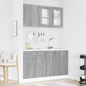 Conjunto de 4 Gabinetes de Cocina Gris Sonoma Madera Elaborada by , Kitchen cabinets - Ref: Foro24-3388346, Price: 275,77 €, ...