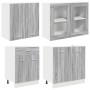 Conjunto de 4 Gabinetes de Cocina Gris Sonoma Madera Elaborada by , Kitchen cabinets - Ref: Foro24-3388346, Price: 275,77 €, ...
