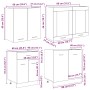 Conjunto de 4 Gabinetes de Cocina Gris Sonoma Madera Elaborada by , Kitchen cabinets - Ref: Foro24-3388346, Price: 275,77 €, ...