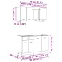 Conjunto de 4 Gabinetes de Cocina Gris Sonoma Madera Elaborada by , Kitchen cabinets - Ref: Foro24-3388346, Price: 275,77 €, ...