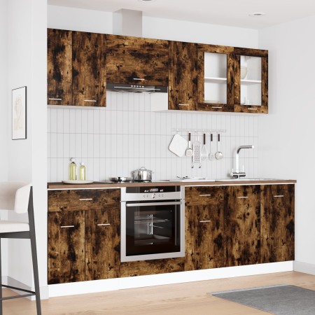 Conjunto de Gabinetes de Cocina de 8 Piezas de en Roble Ahumado by , Kitchen cabinets - Ref: Foro24-3388348, Price: 431,81 €,...