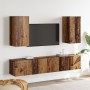 Juego de armarios de TV de 4 piezas montados en la pared de madera antigua de madera elaborada von , TV-Möbel - Ref: Foro24-3...