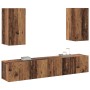 Juego de armarios de TV de 4 piezas montados en la pared de madera antigua de madera elaborada von , TV-Möbel - Ref: Foro24-3...