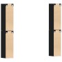 Set de 4 Piezas para TV  Roble Negro 30.5x30x90 cm Madera, Mueble de TV  - 2 pcs Roble Negro, 30.5x30x90 cm, Hecho de Madera | Foro24.es | Tu tienda online para hogar, jardín y más Foro24.es