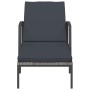 Tumbonas con mesita 2 unidades ratán sintético gris by vidaXL, Loungers - Ref: Foro24-317639, Price: 190,14 €, Discount: %