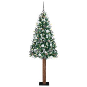 Árbol de Navidad Delgado LEDs y Conjunto de Bolas