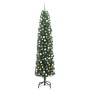 Árbol de Navidad delgado con 300 LEDs y juego de bolas verde 210 cm | Foro24.es | Tu tienda online para hogar, jardín y más Foro24.es