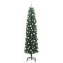 Árbol de Navidad delgado con 300 LEDs y juego de bolas verde 210 cm | Foro24.es | Tu tienda online para hogar, jardín y más Foro24.es