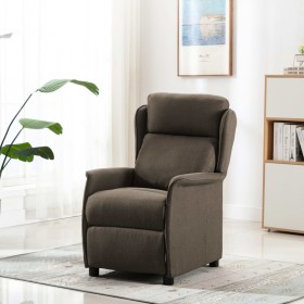 Sillón de masaje de tela taupe