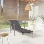 Liegestuhl mit grauem Kunststoff-Rattankissen von vidaXL, Liegen - Ref: Foro24-317636, Preis: 131,87 €, Rabatt: %