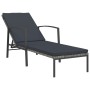 Tumbona con cojín de ratán sintético gris by vidaXL, Loungers - Ref: Foro24-317636, Price: 133,54 €, Discount: %