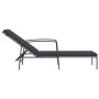 Liegestuhl mit grauem Kunststoff-Rattankissen von vidaXL, Liegen - Ref: Foro24-317636, Preis: 131,87 €, Rabatt: %