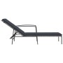 Tumbona con cojín de ratán sintético gris by vidaXL, Loungers - Ref: Foro24-317636, Price: 133,54 €, Discount: %