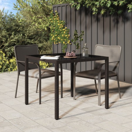 Mesa de Comedor de Jardín Marrón 90x90x75 cm Poliratán | Foro24.es | Tu tienda online para hogar, jardín y más Foro24.es
