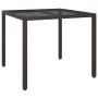 Mesa de Comedor de Jardín Marrón 90x90x75 cm Poliratán | Foro24.es | Tu tienda online para hogar, jardín y más Foro24.es