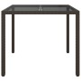 Mesa de Comedor de Jardín Marrón 90x90x75 cm Poliratán de , Mesas de jardín - Ref: Foro24-362532, Precio: 98,35 €