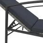 Liegestuhl mit grauem Kunststoff-Rattankissen von vidaXL, Liegen - Ref: Foro24-317636, Preis: 131,87 €, Rabatt: %