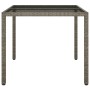 Mesa de Comedor Jardín Gris 90x90x75 cm Poliratán de , Mesas de jardín - Ref: Foro24-362534, Precio: 92,24 €