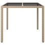 Mesa de Comedor de Jardín Beige 90x90x75 cm Poliratán | Foro24.es | Tu tienda online para hogar, jardín y más Foro24.es