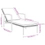 Tumbona con cojín de ratán sintético gris by vidaXL, Loungers - Ref: Foro24-317636, Price: 133,54 €, Discount: %
