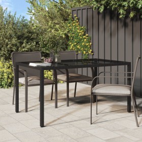 Mesa de Comedor de Jardín Negra 150x90x75 cm