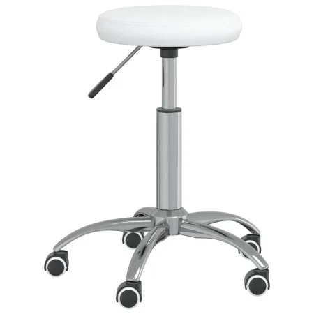 Taburete de masaje cuero sintético blanco de vidaXL, Sillones de masaje - Ref: Foro24-3085692, Precio: 56,12 €, Descuento: %