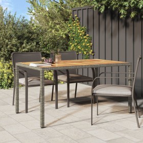 Mesa de Comedor de Jardín Gris 150x90x75 cm