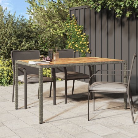 Mesa de Comedor de Jardín Gris 150x90x75 cm Poliratán | Foro24.es | Tu tienda online para hogar, jardín y más Foro24.es