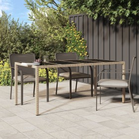 Mesa de Comedor de Jardín Beige 190x90x75 cm