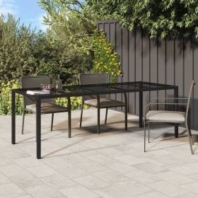 Mesa de Comedor de Jardín Negra 250x100x75 cm