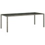 Mesa de Comedor de Jardín Gris 250x100x75 cm Poliratán | Foro24.es | Tu tienda online para hogar, jardín y más Foro24.es