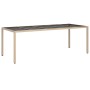 Mesa de Comedor de Jardín Beige 250x100x75 cm Poliratán | Foro24.es | Tu tienda online para hogar, jardín y más Foro24.es
