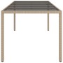 Mesa de Comedor de Jardín Beige 250x100x75 cm Poliratán | Foro24.es | Tu tienda online para hogar, jardín y más Foro24.es