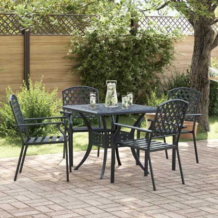 Sillas de jardín apilables 4 uds acero gris antracita | Foro24.es | Tu tienda online para hogar, jardín y más Foro24.es